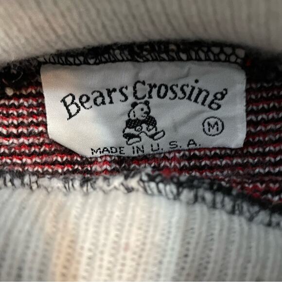 Bears Crossing Vintage Sweater Medium Panda Bears 80s 90s Novelty Crewneck USA - Picture 4 of 8